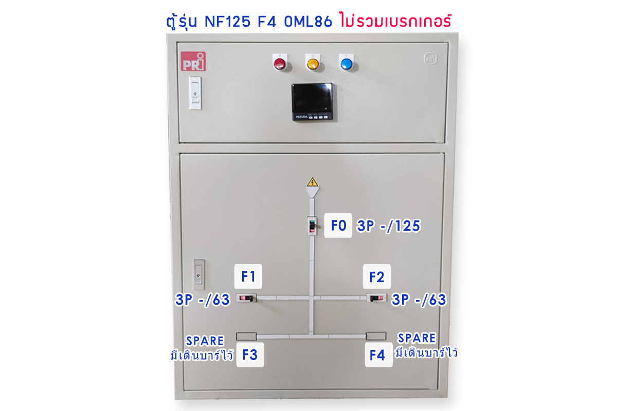 ตู้ไฟแบบหน้าตู้ดิจิตอลมิเตอร์